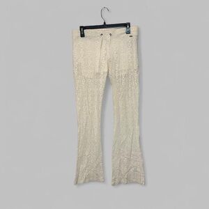 Volcom Cream Lace Flare Pants Medium